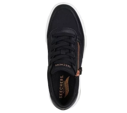 Skechers Arch Fit Arcade Women's Sneakers Black Canvas Design with No Tie Fit and Removable Arch Fit Insole for Comfortable All Day Wear, Size 39, Lightweight Cushioned Midsole - Skechers - Image 4