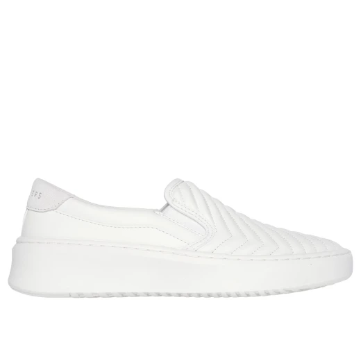 Skechers Women's Court Break Sneakers White Rib Knit Laceless Vegan Design Featuring Air Cooled Memory Foam Insole Court Style Midsole Size 40 Casual Comfortable Footwear - Skechers - Image 7