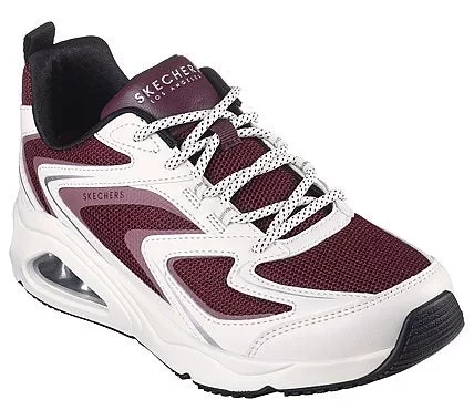 Skechers Women's Tres-Air Uno Burgundy Athletic Sneakers with Skech-Air Airbag Midsole and Air-Cooled Memory Foam Insole Size 40 Street Style Lace Up Shoes - Skechers - Image 4