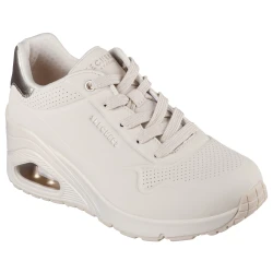 Skechers Uno Wedge Hi Steps Women's Fashion Sneakers Off White 40