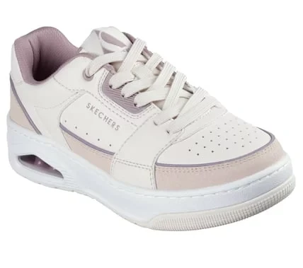 Skechers Women's Uno Courted Style Blush Pink Leather Sneakers with Air-Cooled Memory Foam Insole and Skech-Air Midsole Size 39 for Women - Skechers - Image 3
