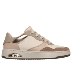 Skechers Street Uno CTL Women's Sneakers Taupe 41 Court Style Suede Uppers with Metallic Details Lace Up Design Sporty and Stylish Comfortable Footwear
