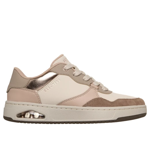 Skechers Street Uno CTL Women's Sneakers Taupe 41 Court Style Suede Uppers with Metallic Details Lace Up Design Sporty and Stylish Comfortable Footwear - Skechers - Image 2