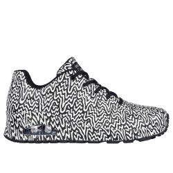 Skechers Street x Jen Stark Women's Uno White 37 Sneakers Featuring Artist's Signature Drip Design, Air-Cooled Memory Foam Insole, and Visible Skech-Air Midsole for Stylish Comfort