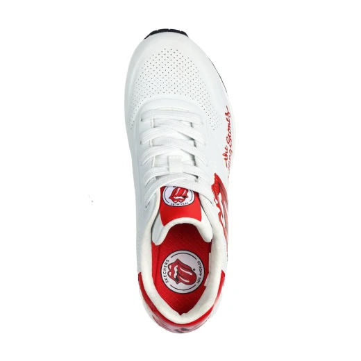 Skechers Women's Uno Rolling Stones 'Lick' Logo Lace-Up Sneakers White 40 - Skechers - Image 9
