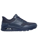 Skechers Men's Uno Banksia Navy Fashion Sneaker with Hands Free Slip-ins Technology, Air-Cooled Memory Foam Insole, and Visible Skech-Air Airbag Midsole. Available in Size 40. - Skechers