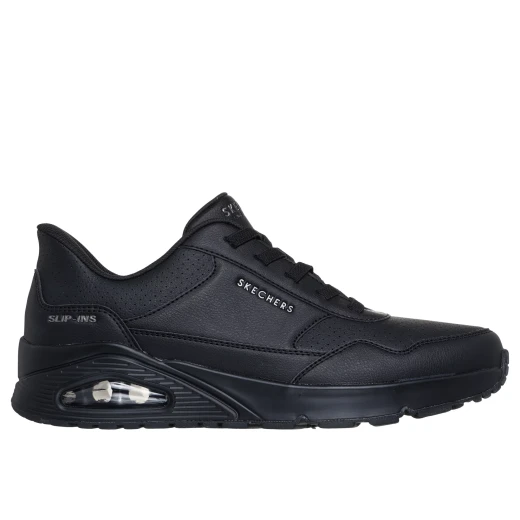 Skechers Street Men's Uno Slip-ins Banksia Luxe Black Fashion Sneakers Featuring Air-Cooled Memory Foam and Skech-Air Technology, Men's Size 40 Skechers Street Men's Uno Slip-ins Banksia Luxe Black Fashion Sneakers Featuring Air-Cooled Memory Foam and Skech-Air Technology, Men's Size 40