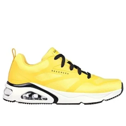 Skechers Tres Air Uno Revolution Air Athletic Lace Up Sneakers Men's 41 Yellow with Air Cooled Memory Foam Insole and Visible Skech Air Airbag