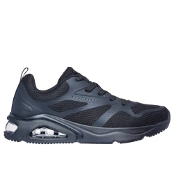 Skechers Street Men's Tres-Air Uno Fashion Lace Up Sneaker with Airy Mesh Upper, Air-Cooled Memory Foam Insole, and Visible Skech-Air Airbag Midsole, Black, Size 40