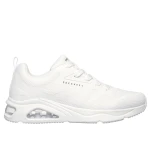 Skechers Street Tres-Air Uno Men's Fashion Lace Up Shoe with Airy Mesh Upper, Air-Cooled Memory Foam Insole, and Visible Skech-Air Airbag Midsole, White, Size 43 - Skechers
