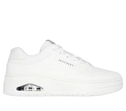 Skechers Men's Uno Court Lace Up Fashion Sneaker White Duraleather Upper Air Cooled Memory Foam Insole Visible Skech Air Airbag Midsole Size 46 Streetwear Classic Skechers Men's Uno Court Lace Up Fashion Sneaker White Duraleather Upper Air Cooled Memory Foam Insole Visible Skech Air Airbag Midsole Size 46 Streetwear Classic