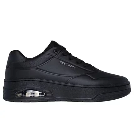 Skechers Men's Uno Court Lace Up Fashion Sneaker White Duraleather Upper Air Cooled Memory Foam Insole Visible Skech Air Airbag Midsole Size 46 Streetwear Classic - Skechers - Image 7