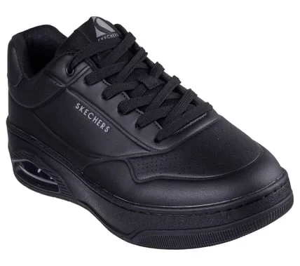 Skechers Street Men's Uno Court Lace Up Fashion Sneaker White 45 Featuring Air Cooled Memory Foam Insole and Visible Skech Air Midsole Durable Leather Upper Style 183145 WHT - Skechers - Image 8