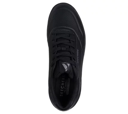 Skechers Men's Uno Court Lace Up Fashion Sneaker White Duraleather Upper Air Cooled Memory Foam Insole Visible Skech Air Airbag Midsole Size 46 Streetwear Classic - Skechers - Image 9