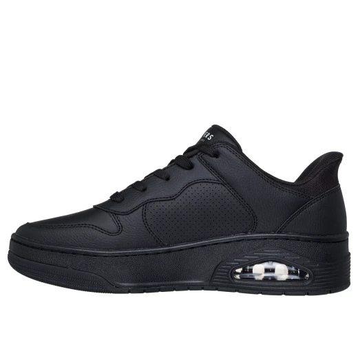 Skechers Men's Uno Court Slip-ins Fashion Sneaker Black, Hands Free, Air-Cooled Memory Foam Insole, Visible Skech-Air Airbag Midsole, Size 45 - Skechers - Image 4