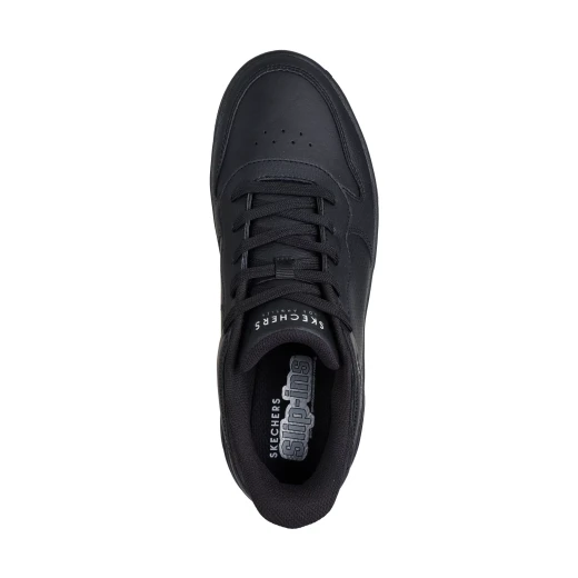 Skechers Men's Uno Court Slip On Sneakers Black 40 with Air Cooled Memory Foam Insole and Visible Skech Air Midsole Durable Leather Design for Comfort and Style - Skechers - Image 5