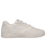 Skechers Koopa Court Volley Low Varsity Men's Sneakers: Leather Upper, Air Cooled Memory Foam Insole, Suede Overlays, Size 40, Natural Color - Skechers