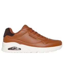 Skechers Street x Harry Kane UNO Off Pitch Collection Mens Shoes Brown 46 Featuring Air Cooled Memory Foam and Skech Air Airbag Midsole for All Day Comfort and Durable Style