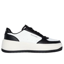 Skechers Women's Grand 92 White Platform Sneakers Featuring Air Cooled Memory Foam Insole and Durable Duraleather Upper for Ultimate Comfort and Style. Size 36.