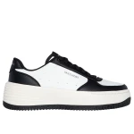 Skechers Women's Grand 92 Be Lifted White Sneakers Featuring Durable Duraleather Upper, Air Cooled Memory Foam Insole, and Platform Midsole. Perfect for Casual Wear. Size 37. - Skechers