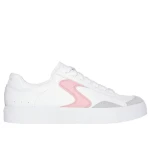 Skechers Women's Eden LX Slick Talk Sneakers White Color 37 Size Court Style Shoes with Air-Cooled Memory Foam Insole Duraleather and Suede Overlays 1 Pair - Skechers