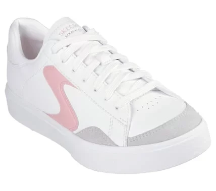 Skechers Women's Eden LX Slick Talk Sneakers White Color 37 Size Court Style Shoes with Air-Cooled Memory Foam Insole Duraleather and Suede Overlays 1 Pair - Skechers - Image 3