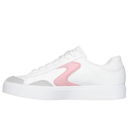 Skechers Women's Eden LX Slick Talk Sneakers White Color 37 Size Court Style Shoes with Air-Cooled Memory Foam Insole Duraleather and Suede Overlays 1 Pair - Skechers - Image 6