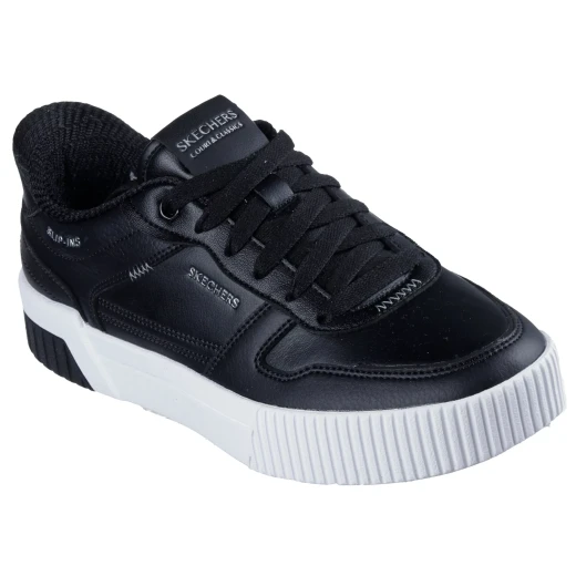 Skechers Women's Jade Hands Free Slip-ins Court Sneaker Black 36 Featuring Duraleather Upper Lace Up Front Air Cooled Memory Foam Insole Comfortable Stylish Design - Skechers - Image 3