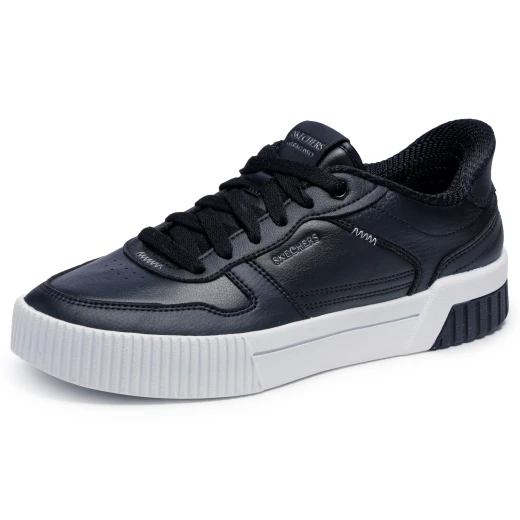 Skechers Women's Jade Hands Free Slip-ins Court Sneaker Black 36 Featuring Duraleather Upper Lace Up Front Air Cooled Memory Foam Insole Comfortable Stylish Design - Skechers - Image 4