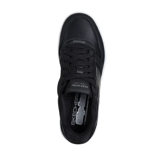 Skechers Women's Jade Hands Free Slip-ins Court Sneaker in Black Size 38 with Lace Up Front, Duraleather Upper, and Air Cooled Memory Foam Insole for Effortless Comfort and Style - Skechers - Image 5