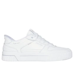 Skechers Women's Jade Hands Free Slip ins White Court Sneakers with Lace Up Front and Air Cooled Memory Foam Insole Size 40. Put it In Neutral Design.