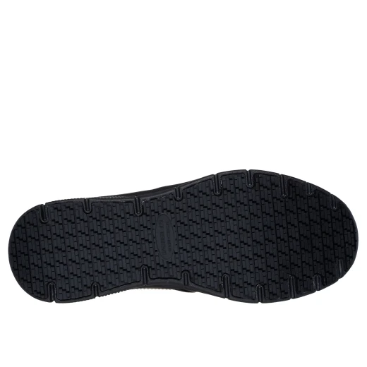 Skechers Men's Nampa Broxtin Work Shoes Black 42 Slip Resistant Hands Free Slip ins with Air Cooled Memory Foam Insole Smooth Leather Upper Double Gore Panels Comfort Safety - Skechers - Image 7