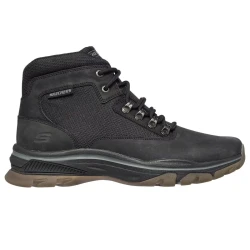 Skechers Men's Ralcon Lorken Water Repellent Ankle Boots Black 43 with Air Cooled Memory Foam Insole Comfortable and Stylish Lace Up Design