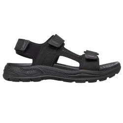 Skechers Men's Arch Fit Motley SD Kontra Sandals Comfortable Synthetic Leather Adjustable Straps with Arch Fit Technology Black Size 41