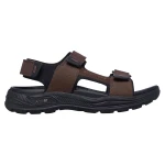 Skechers Arch Fit Motley SD Men's Sandal Brown 42 with Adjustable Synthetic Leather Straps and Arch Fit Technology for Summer Comfort and Stability - Skechers