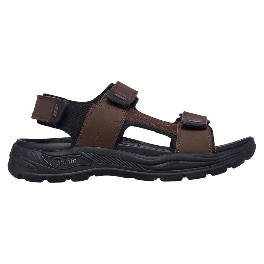 Skechers Arch Fit Motley SD Men's Sandal Brown 42 with Adjustable Synthetic Leather Straps and Arch Fit Technology for Summer Comfort and Stability - Skechers - Image 2