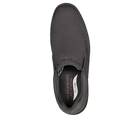Skechers Men's Arch Fit Ogden Rupert Lace Up Knit Sneakers Charcoal 43 Featuring Arch Fit Comfort Insole Classic Fit Design For Everyday Wear and Semi Formal Style - Skechers - Image 3