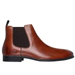 Skechers Men's Trentmore Heights Chelsea Boot Brown Leather Classic Fit with Air Cooled Memory Foam Insole 42.5 Dressy Versatile Comfortable Twin Gore Panels for Easy Wear - Skechers