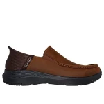 Skechers Men's Slip Ins Parson Oswin Brown Leather Comfort Shoes Size 40 - Skechers