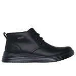 Skechers Men's Proven Conklin Mid-Calf Lace Up Boot in Black: Waterproof Leather, Air Cooled Memory Foam Insole for Comfort and Odor Control, Size 41, Classic Design - Skechers