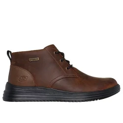 Skechers Men's Proven Conklin Mid-Calf Lace Up Boots Brown 41 Waterproof Leather with Air-Cooled Memory Foam Insole for Superior Comfort and Odor Control 204873-CDB