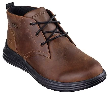 Skechers Men's Proven Conklin Mid-Calf Lace Up Boots Brown 41 Waterproof Leather with Air-Cooled Memory Foam Insole for Superior Comfort and Odor Control 204873-CDB - Skechers - Image 3
