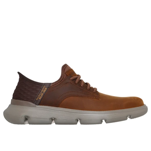 Skechers Men's Garza Slip-ins Easy Fit Shoes Brown 44 with Air-Cooled Memory Foam and Goga Mat Arch Support Classic Fit - Skechers - Image 2
