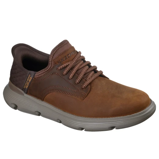 Skechers Garza Men's Hands Free Slip-ins Brown Shoes with Air-Cooled Memory Foam, Goga Mat Arch Support, and Classic Fit in Size 42 - Skechers - Image 3