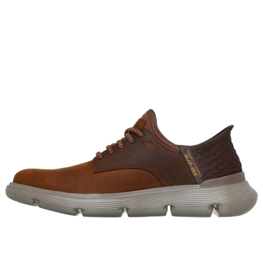 Skechers Garza Men's Slip On Shoes Brown 40 Charcoal Infused Insole - Skechers - Image 4