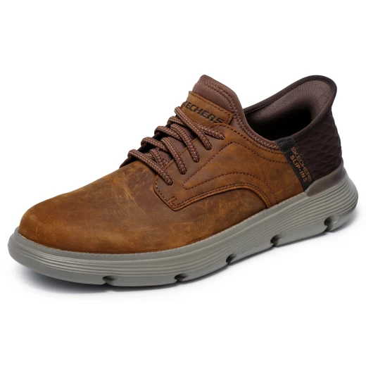 Skechers Garza Men's Hands Free Slip-ins Brown Shoes with Air-Cooled Memory Foam, Goga Mat Arch Support, and Classic Fit in Size 42 - Skechers - Image 6