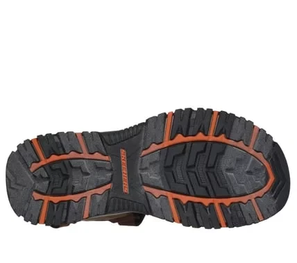Skechers Men's Prewitt Rigdon Vegan Sandals with 3 Adjustable Straps in Brown, Featuring Luxe Foam Footbed, Size 41, for All Day Travel Comfort - Skechers - Image 11