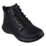 Skechers Men's Relaxed Fit Parson Ederic Lace Up Casual Boot Featuring Leather Upper, Charcoal Infused Memory Foam Insole, and Goga Mat Arch Cushioning Size 40 Black - Skechers