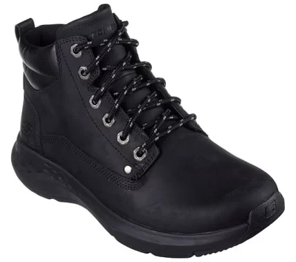 Skechers Men's Relaxed Fit Parson Ederic Lace Up Casual Boot Featuring Leather Upper, Charcoal Infused Memory Foam Insole, and Goga Mat Arch Cushioning Size 40 Black - Skechers - Image 2