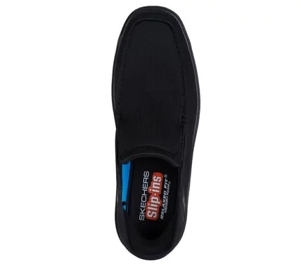 Skechers Men's Caswell Slip-ins Relaxed Fit Black Knit Moccasin 43 with Hands Free Technology and Memory Foam Insole Business Casual Comfort 205218-BLK - Skechers - Image 4